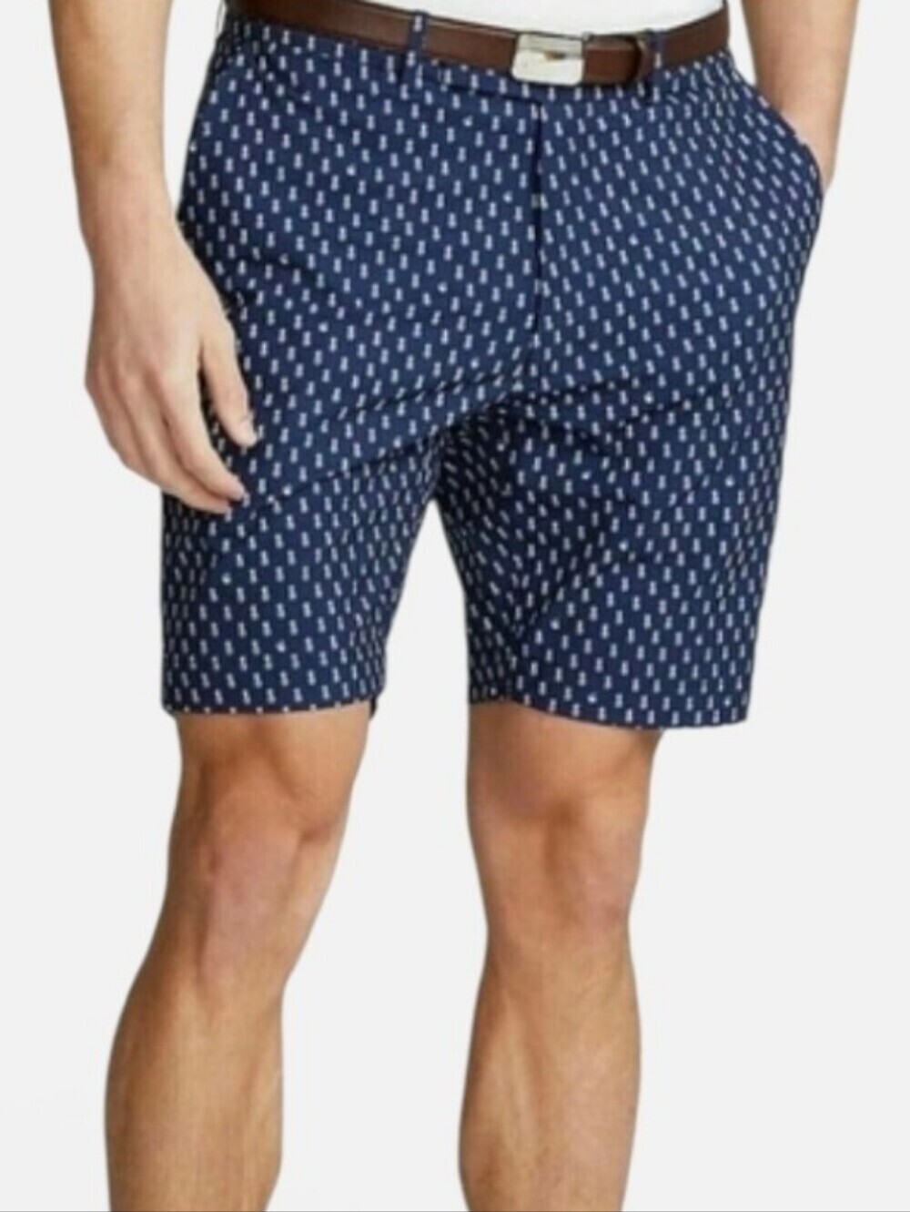 NWT Polo Ralph Lauren Men's geometric Ship Wheel Cotton Shorts Staight Fit Golf